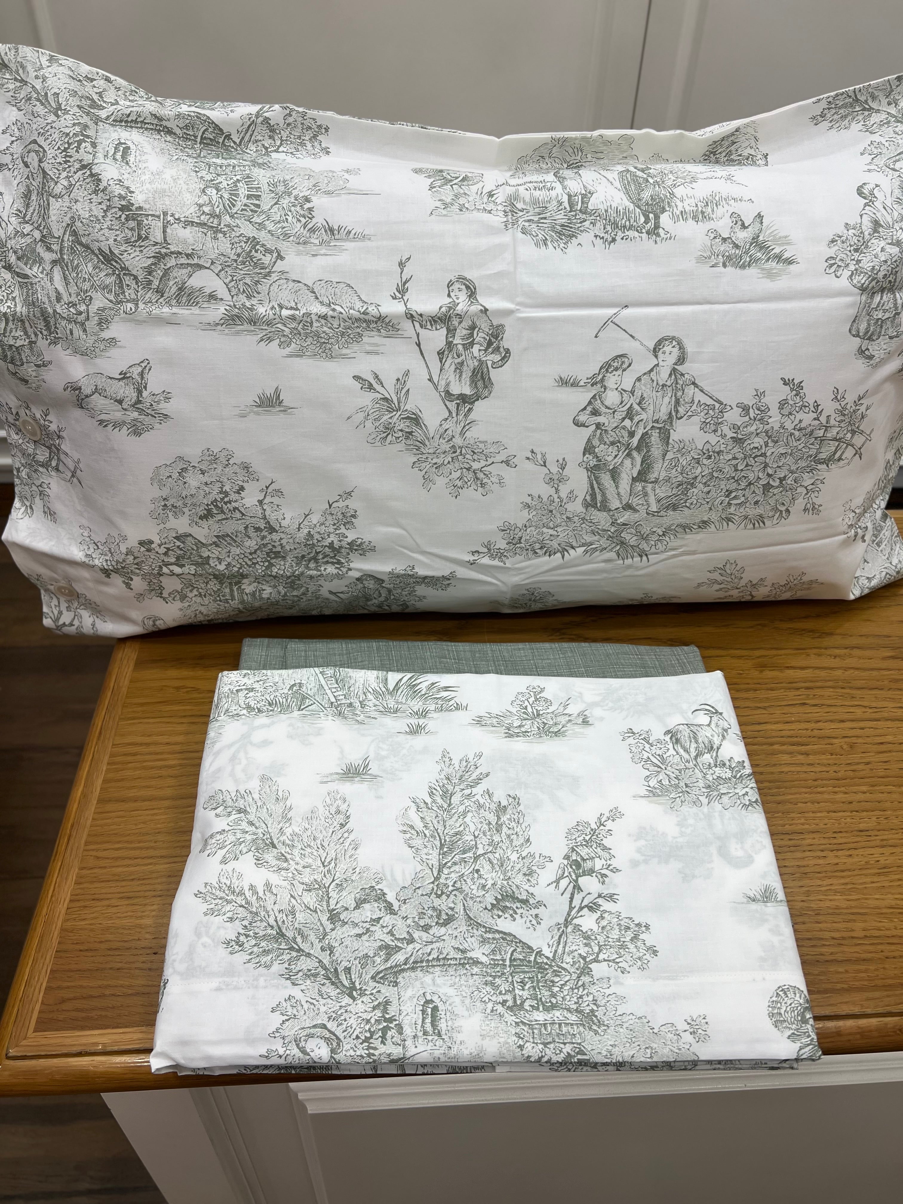 Lenzuola copriletto toile de jouy