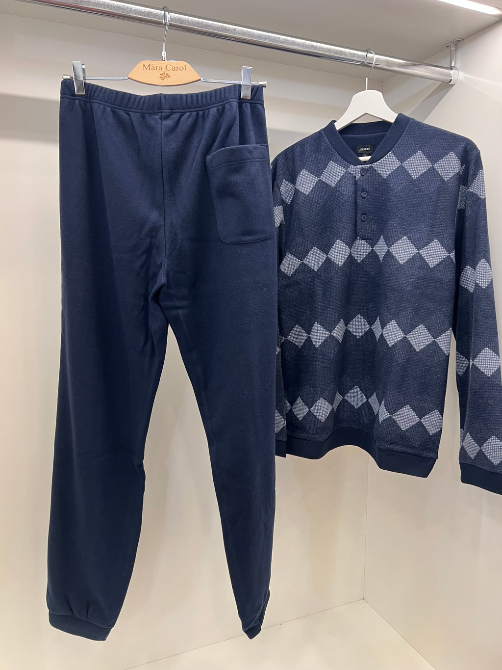 Pigiama Julipet rombo blu