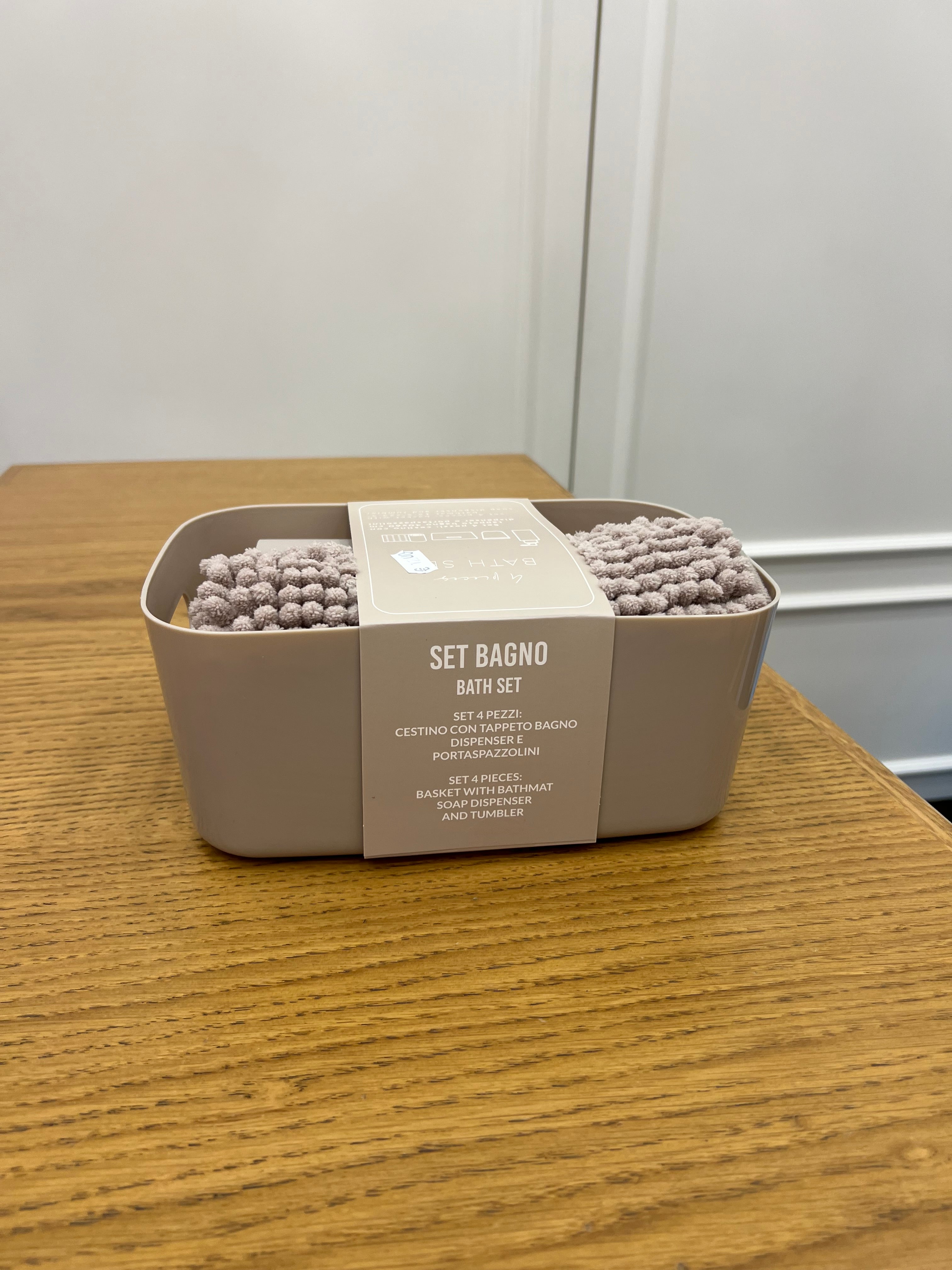 Set 4 pezzi bagno