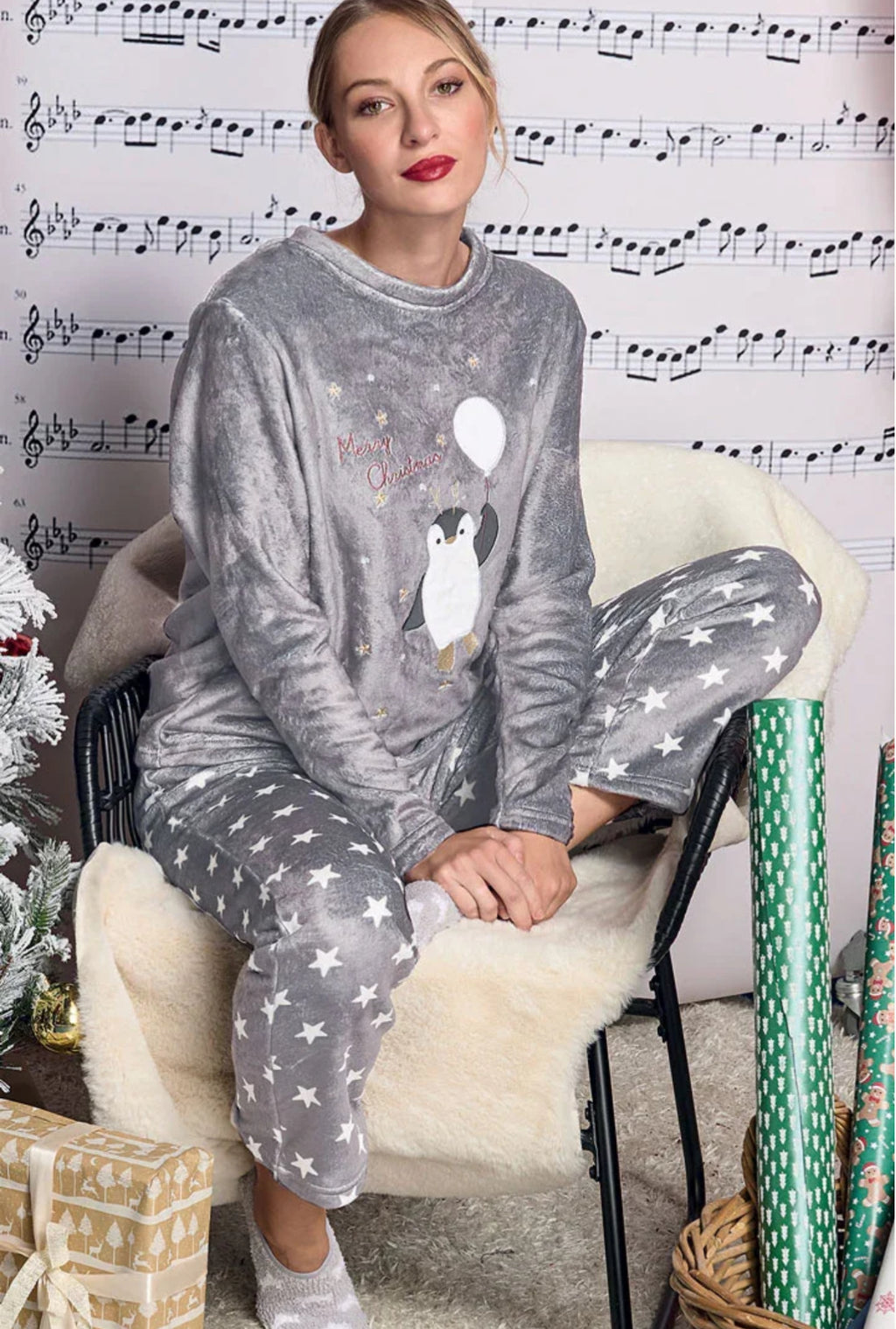 Box regalo pigiama + calzini pinguino