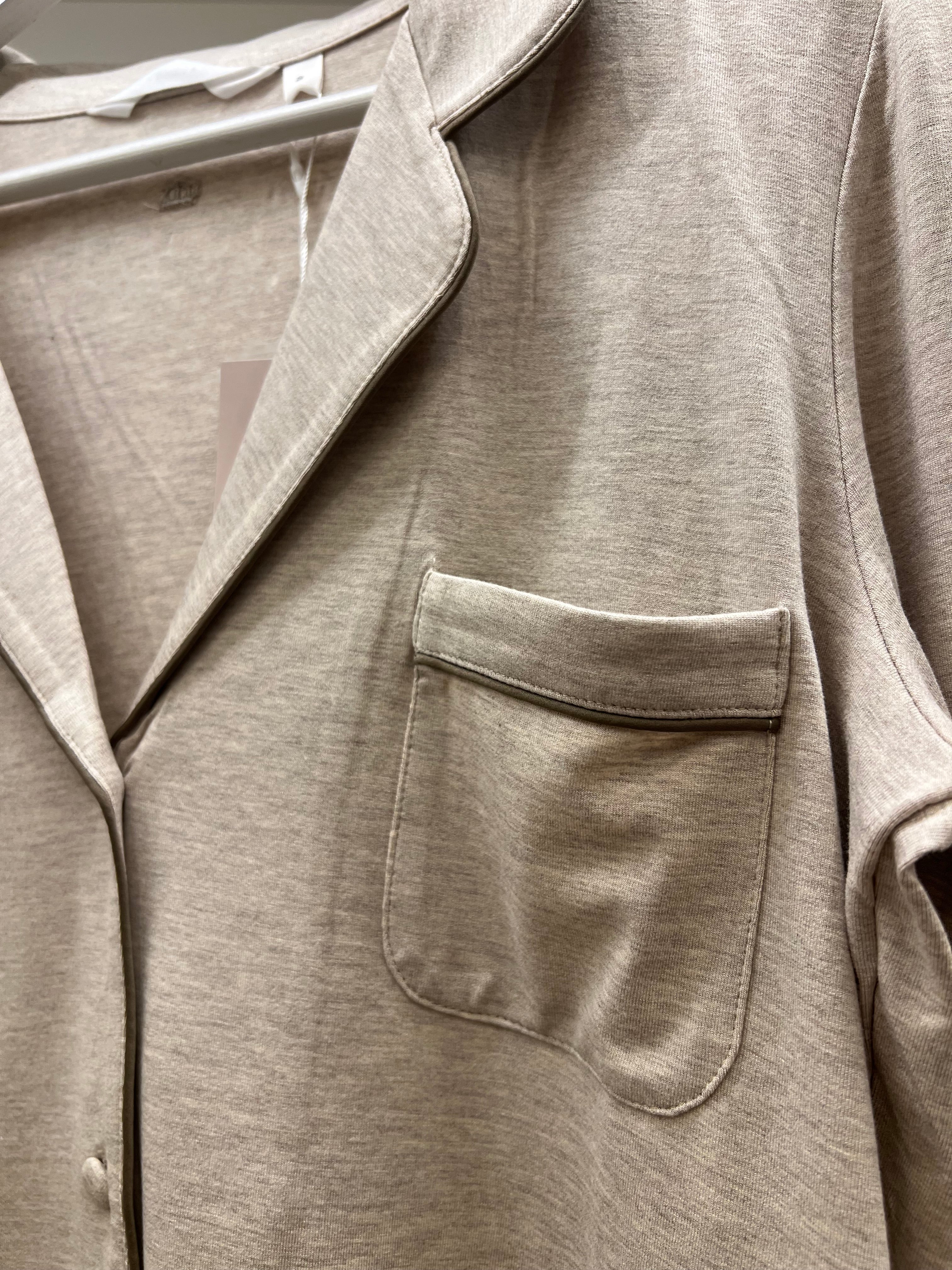 Pigiama donna aperto color melange