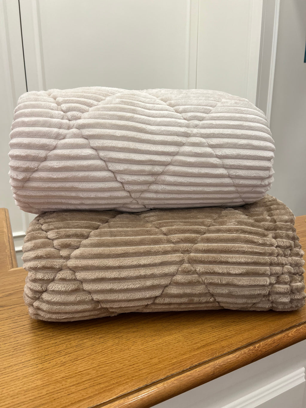 Trapunta ciniglia rigata piazza e mezza