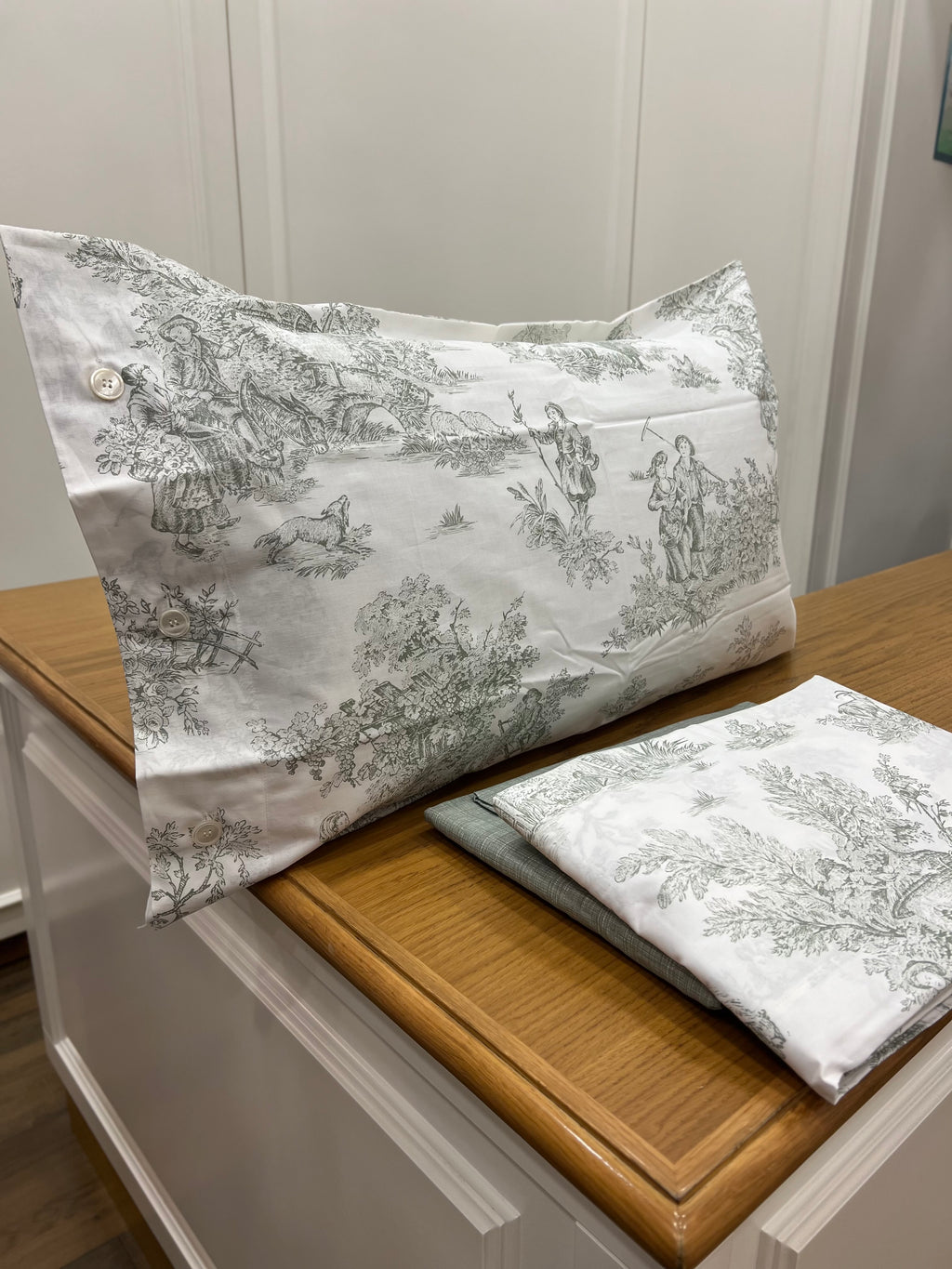 Lenzuola copriletto toile de jouy