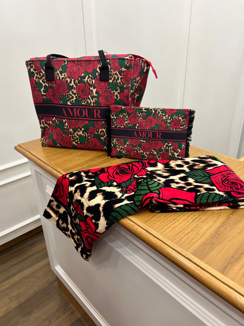Borsa mare rose/animalier