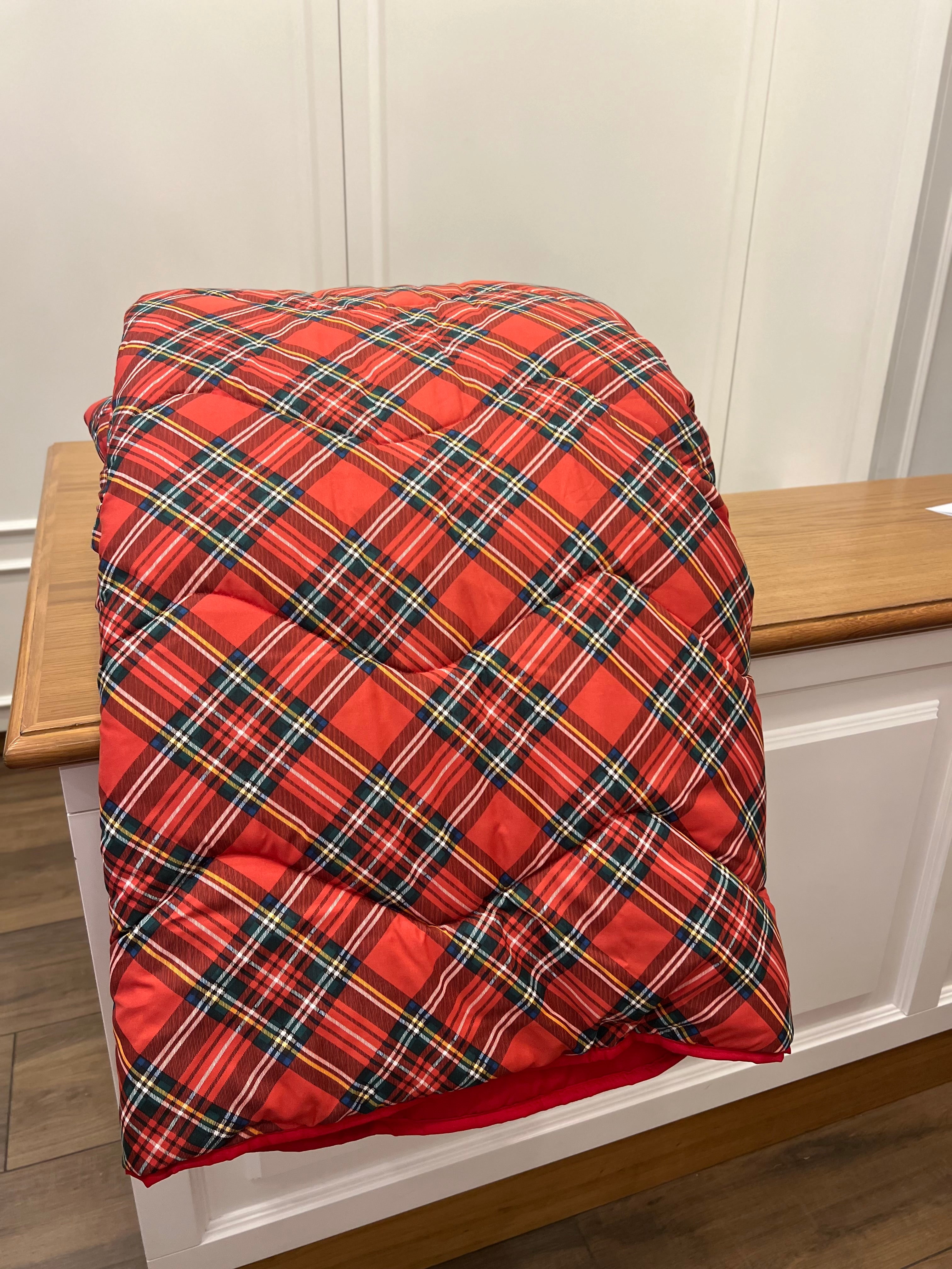 Trapunta matrimoniale double-face tartan