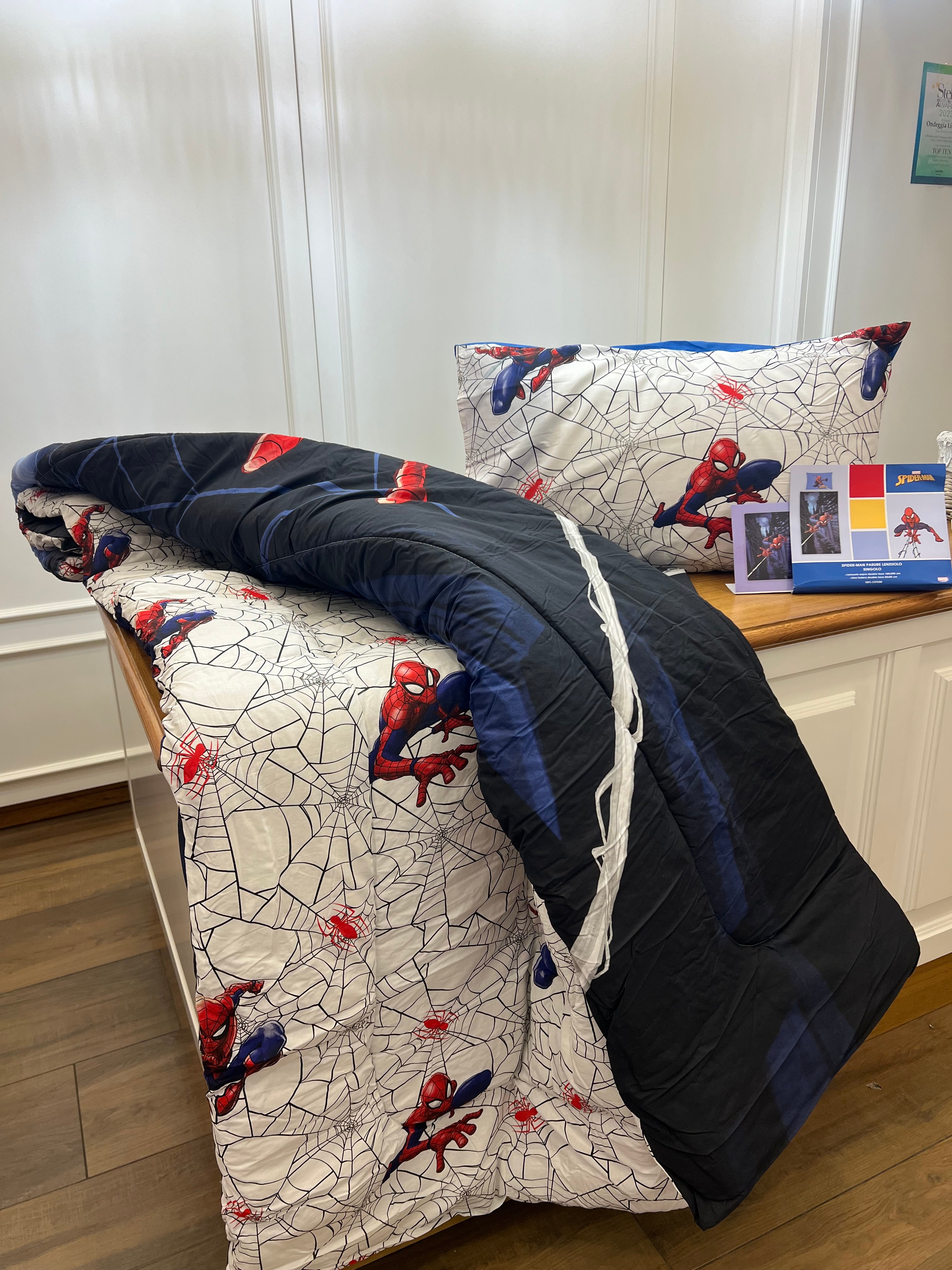 Trapunta double-face spider-man