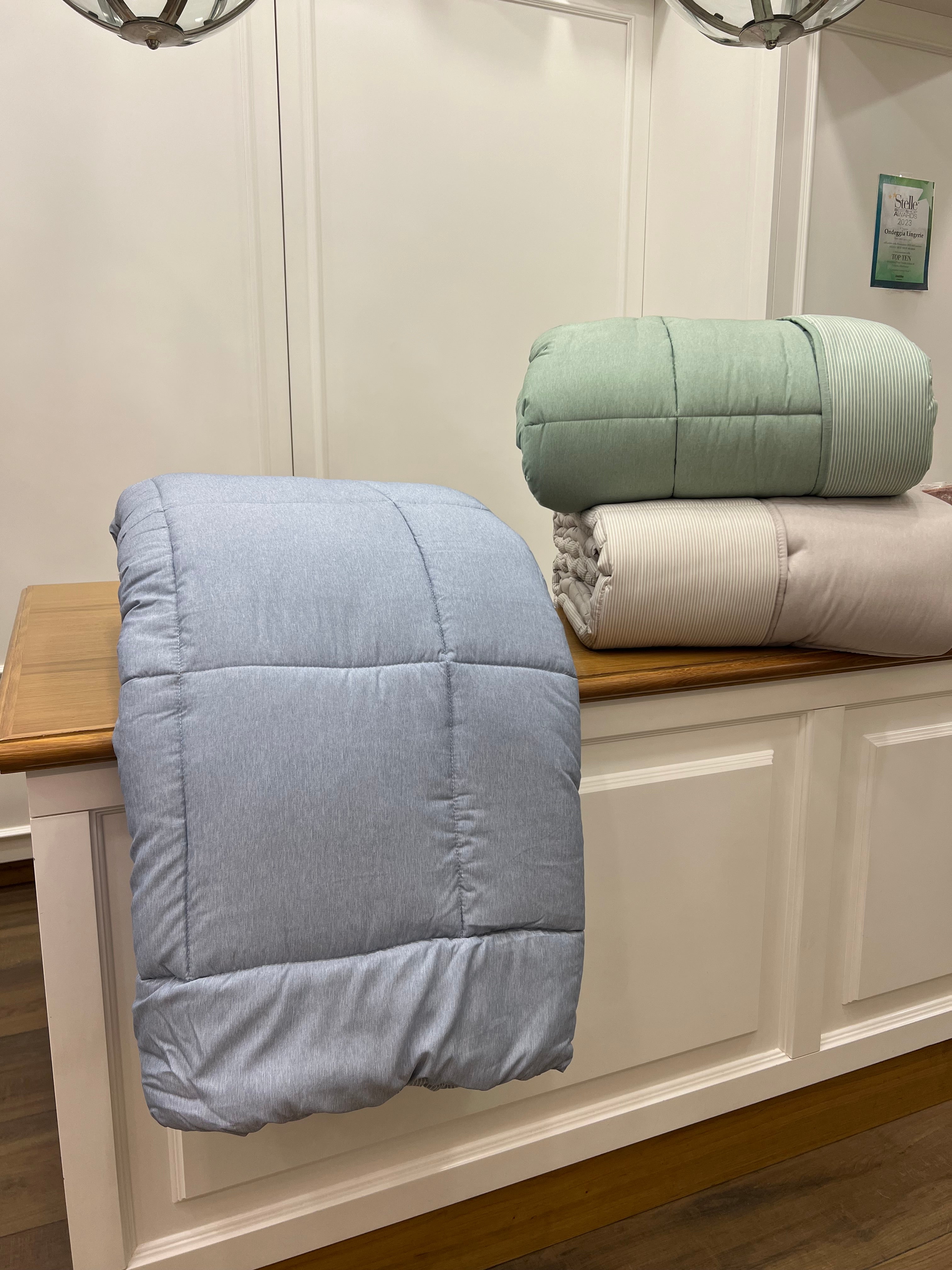 Trapunta piazza e mezza double-face righe