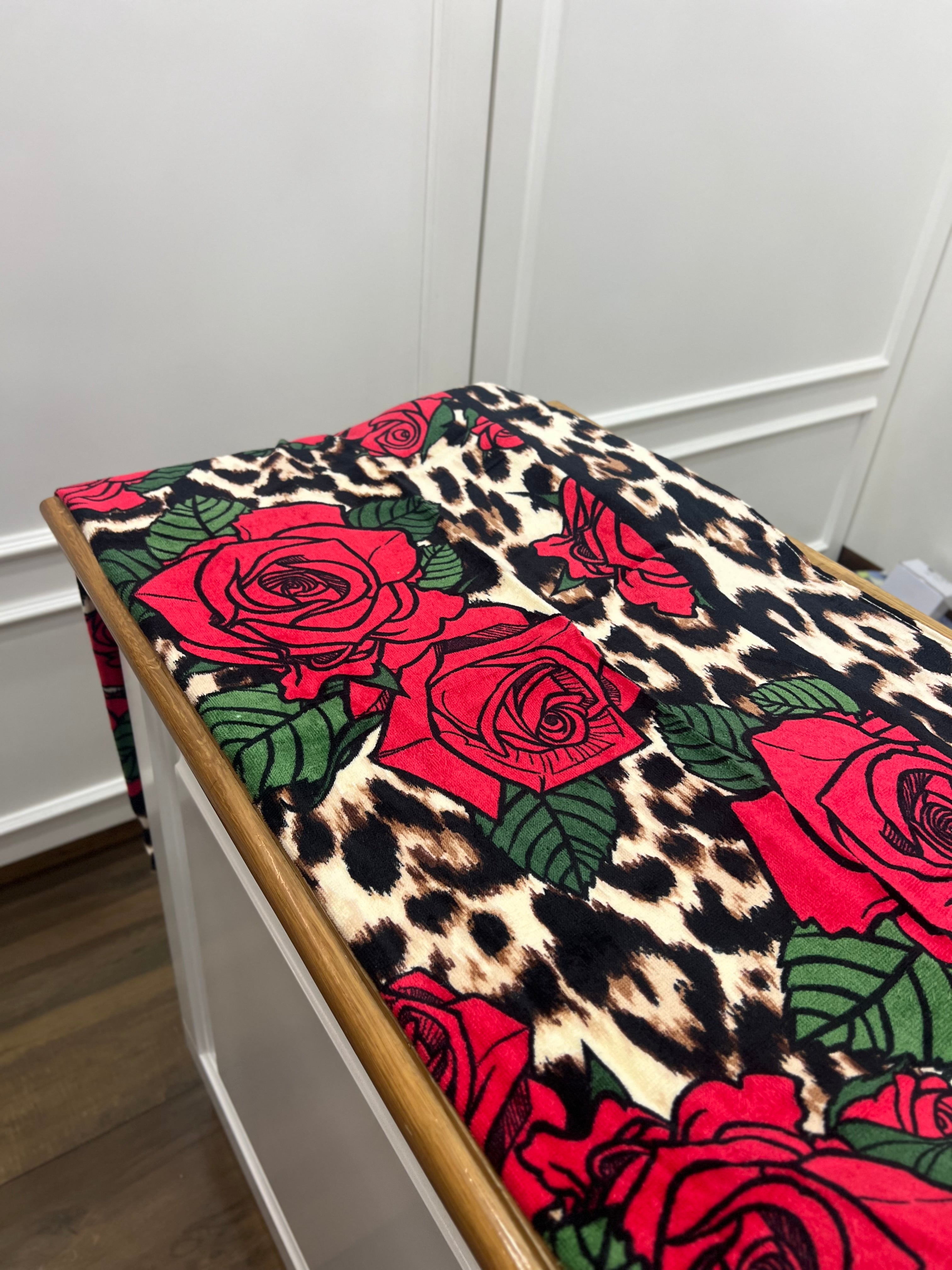 Telo mare rose/animalier