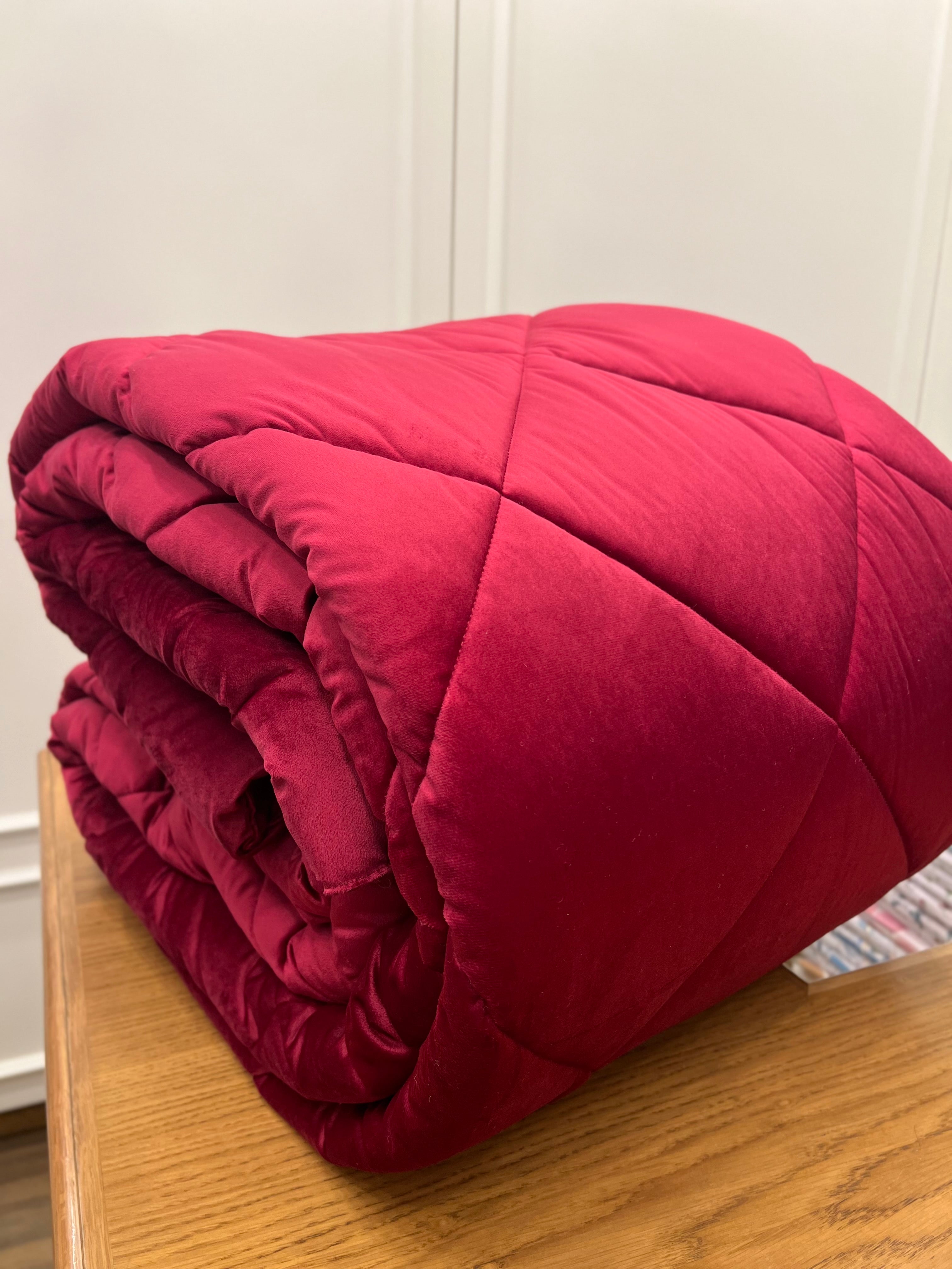 Trapunta in velluto matrimoniale