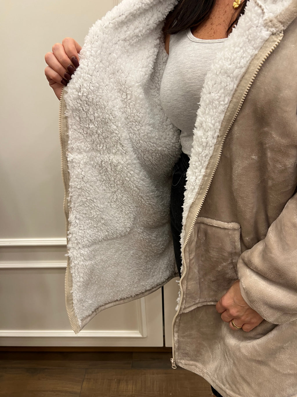 Giacca da camera con zip