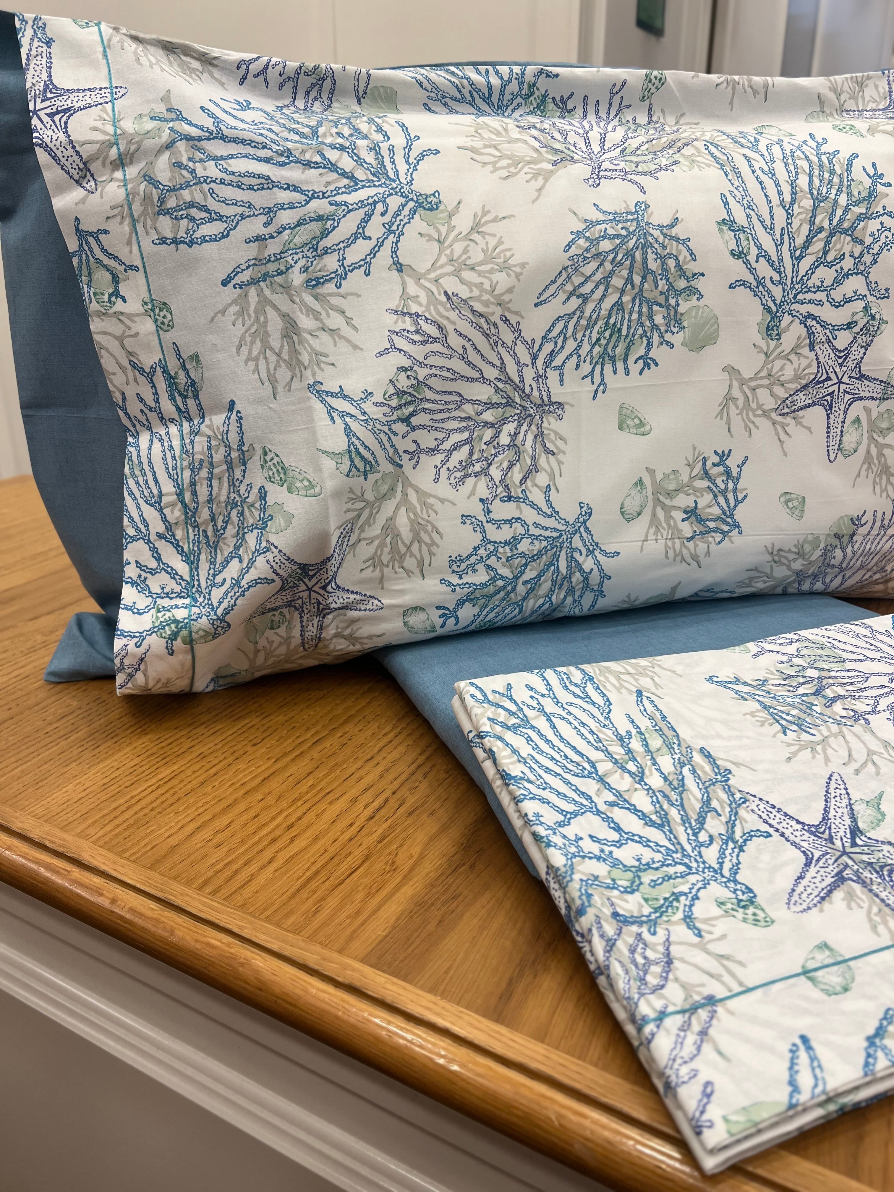 Completo lenzuola corallo