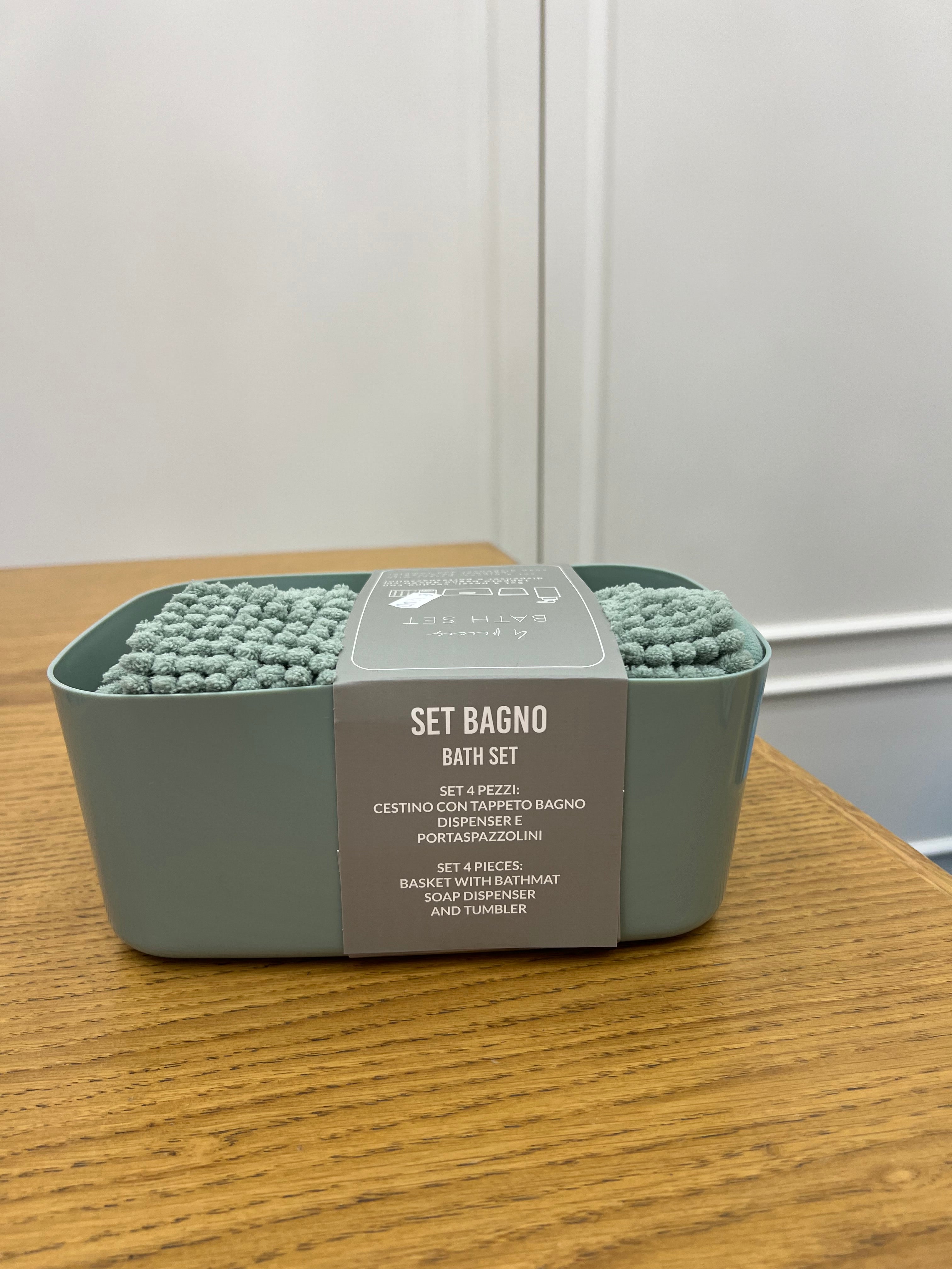 Set 4 pezzi bagno
