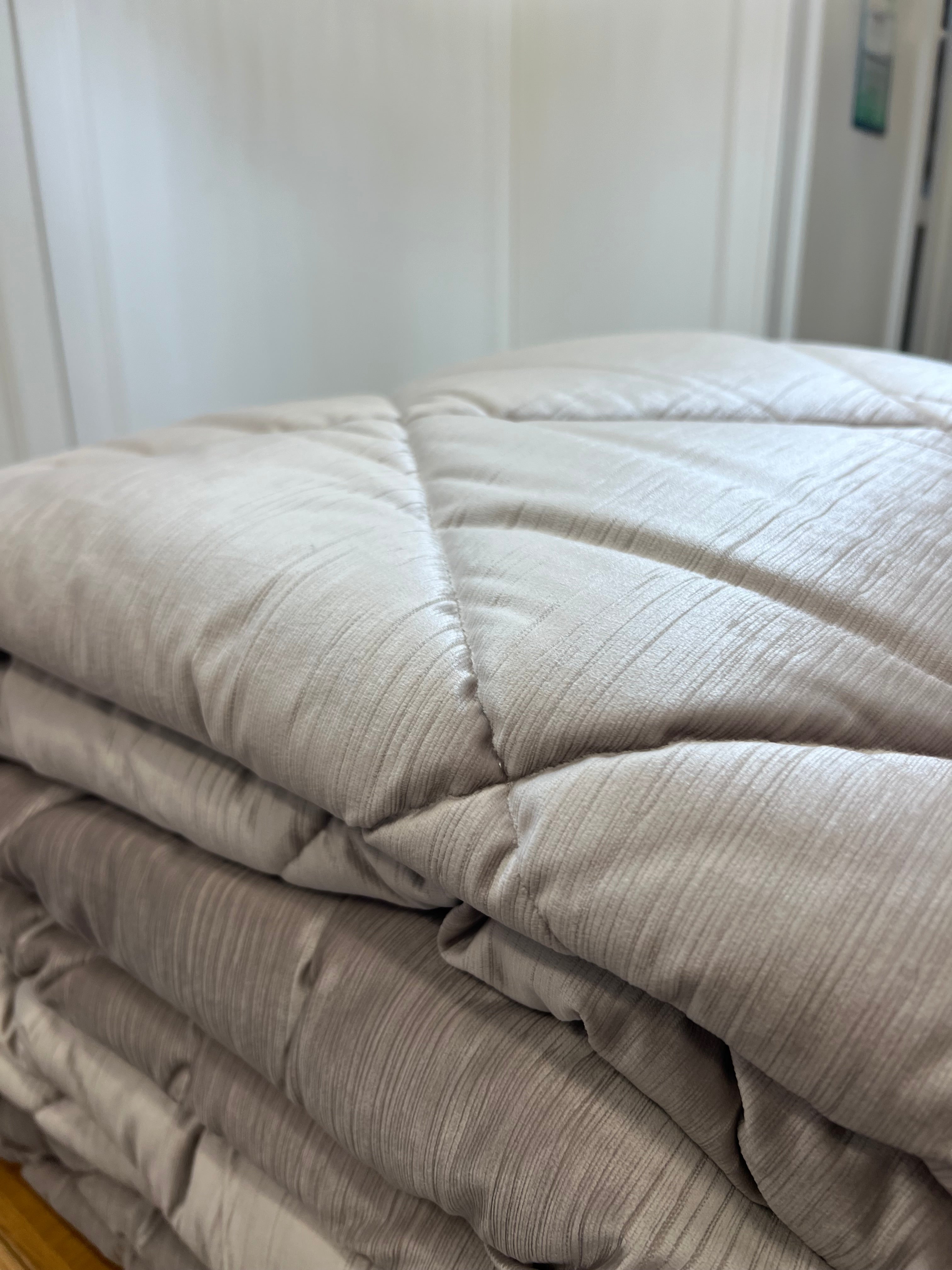 Trapunta in velluto fiammato