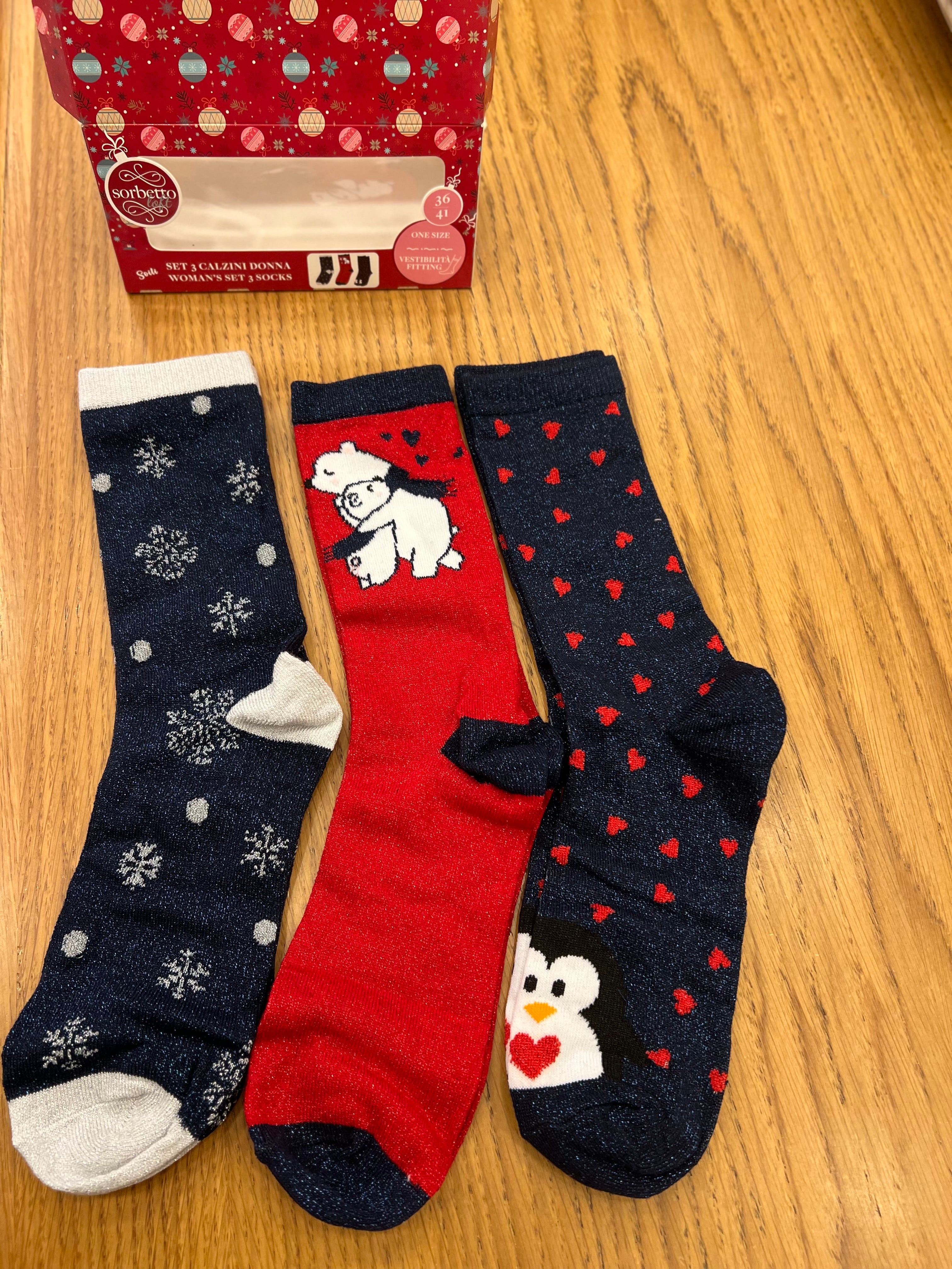 Set calzini natalizi uomo e donna