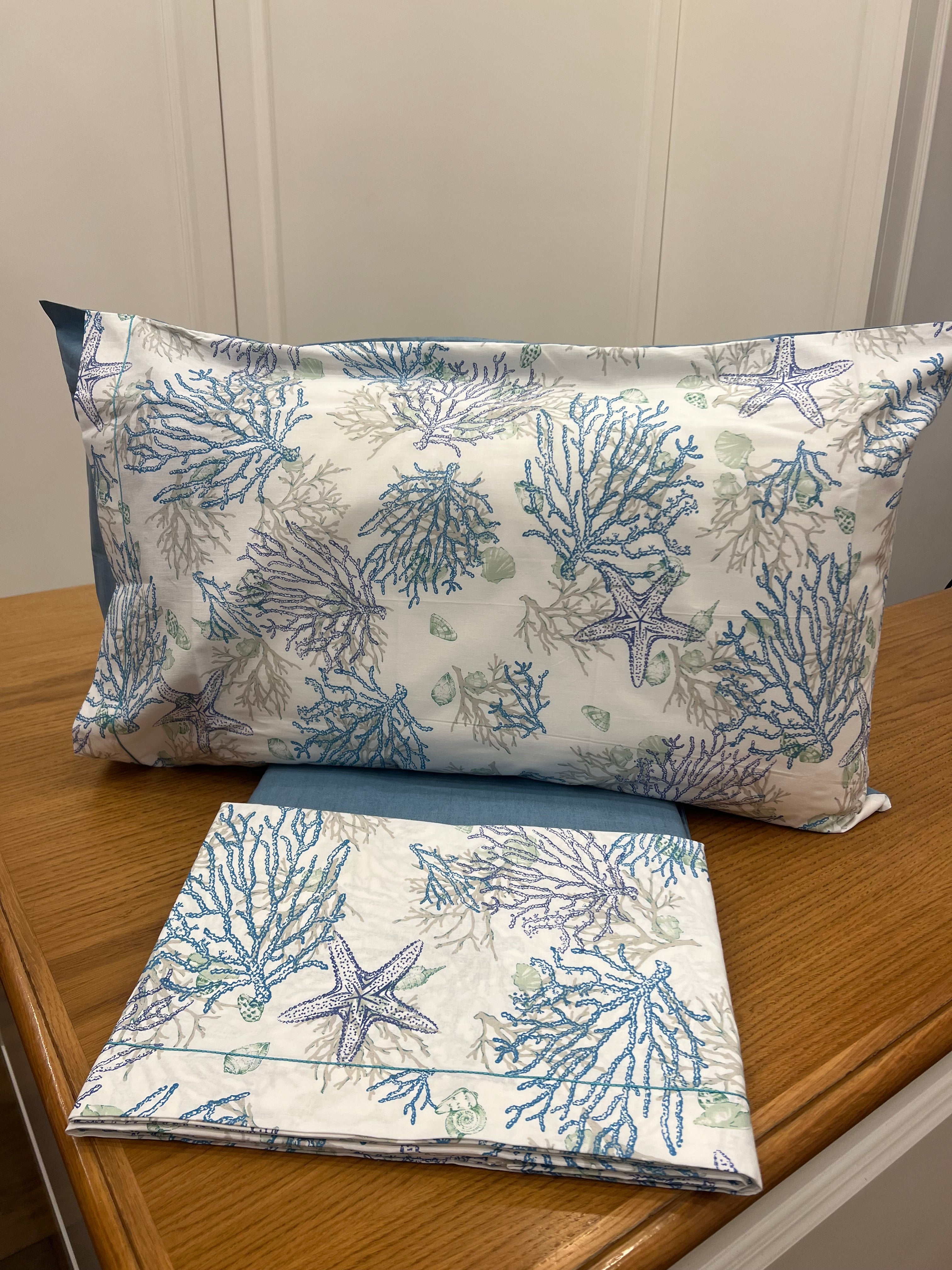 Completo lenzuola corallo