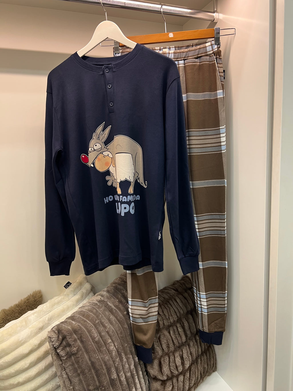 Pigiama uomo happy lupo