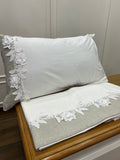 Completo lenzuola pizzo rose