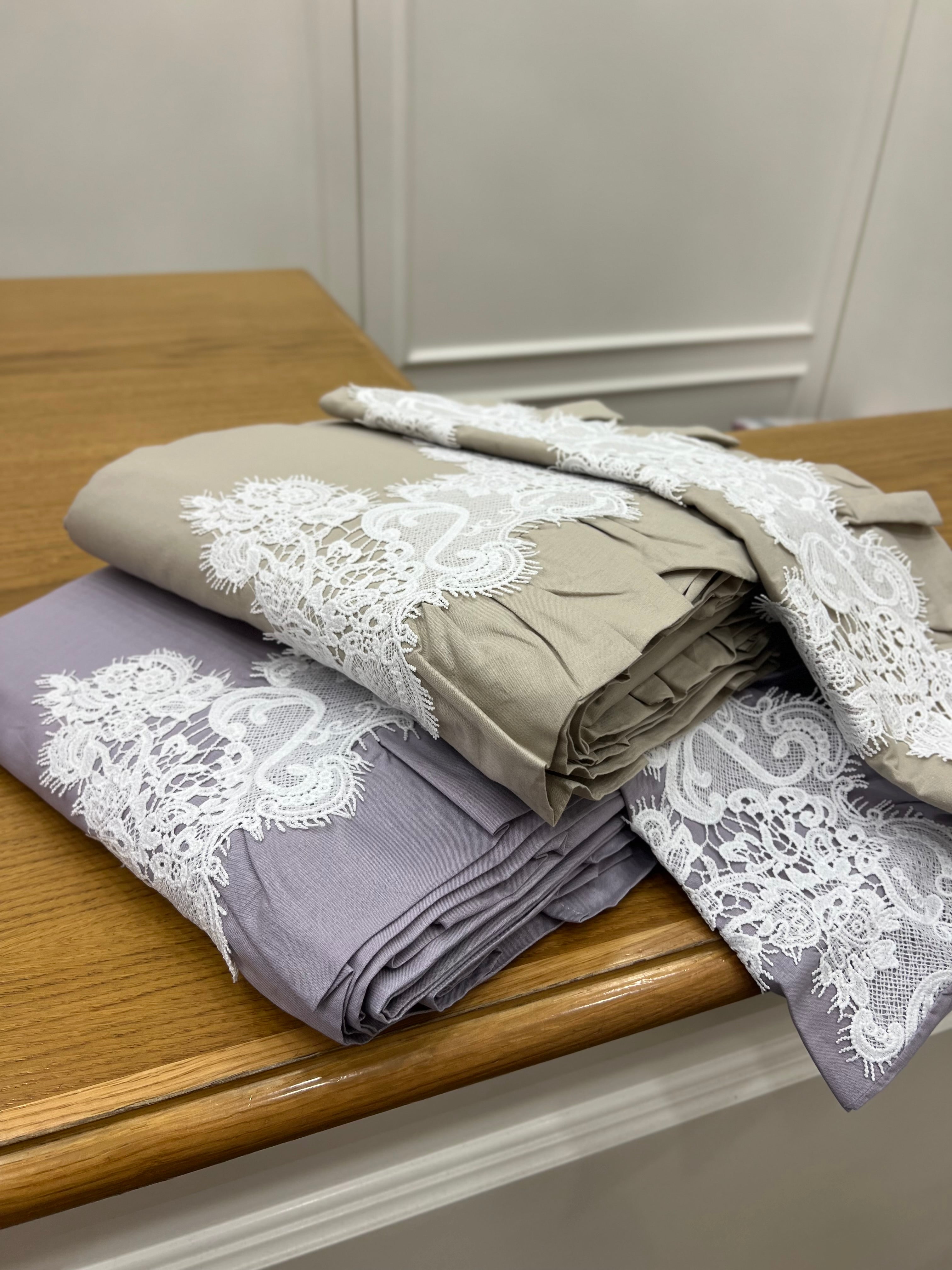 Lenzuola pizzo romantico e volant