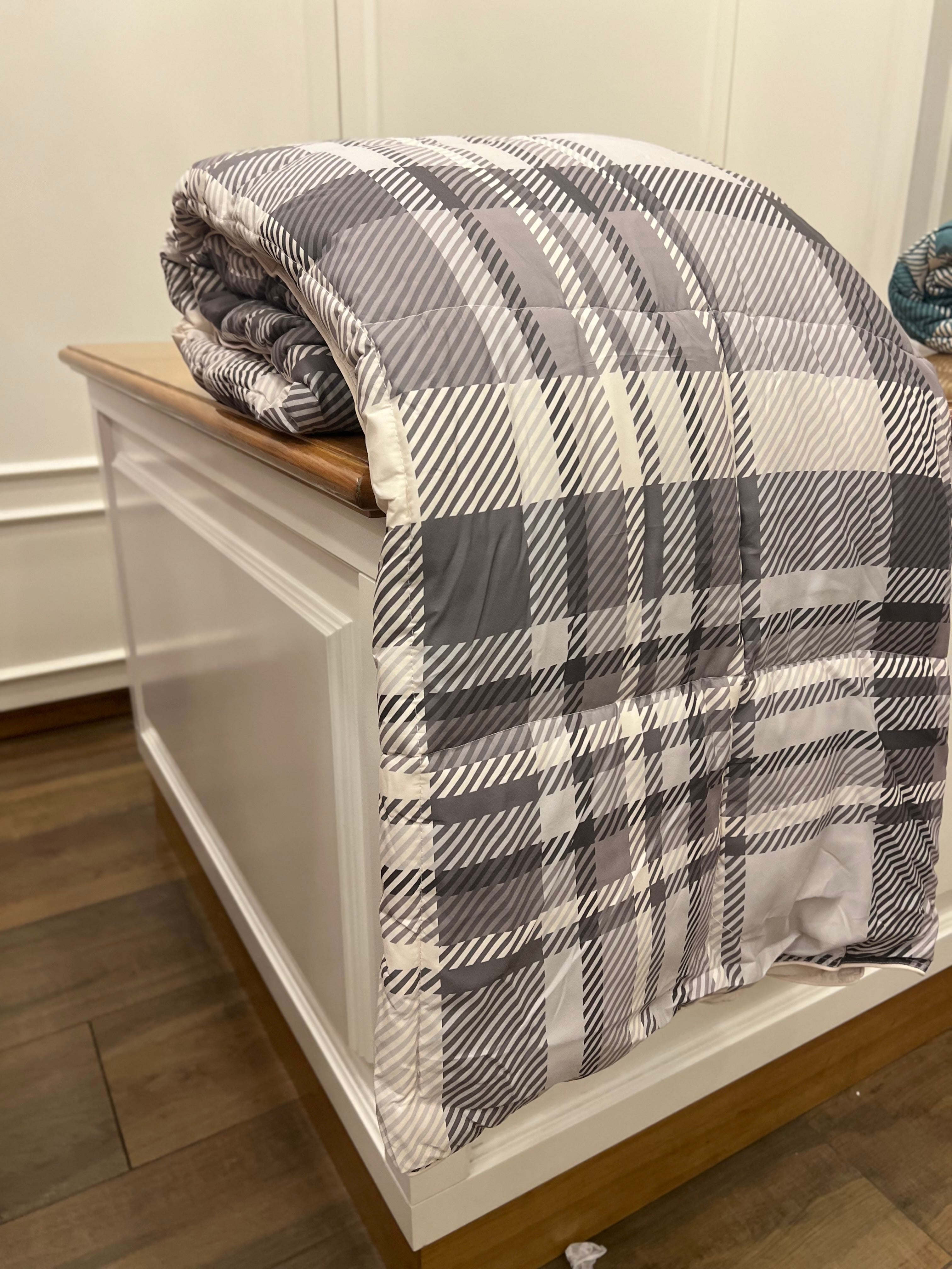 Trapunta piazza e mezza a quadri