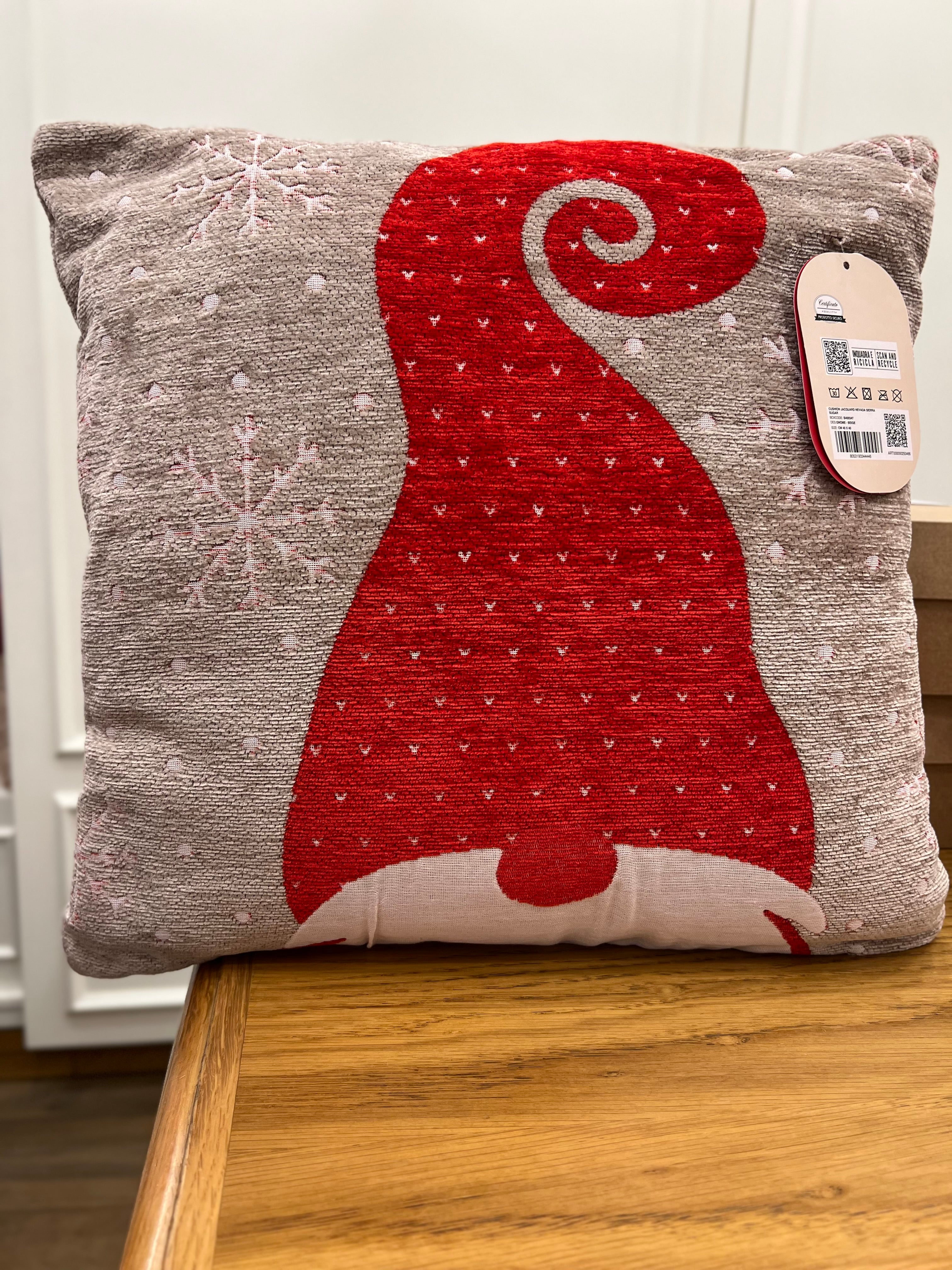 Cuscino arredo velluto jacquard