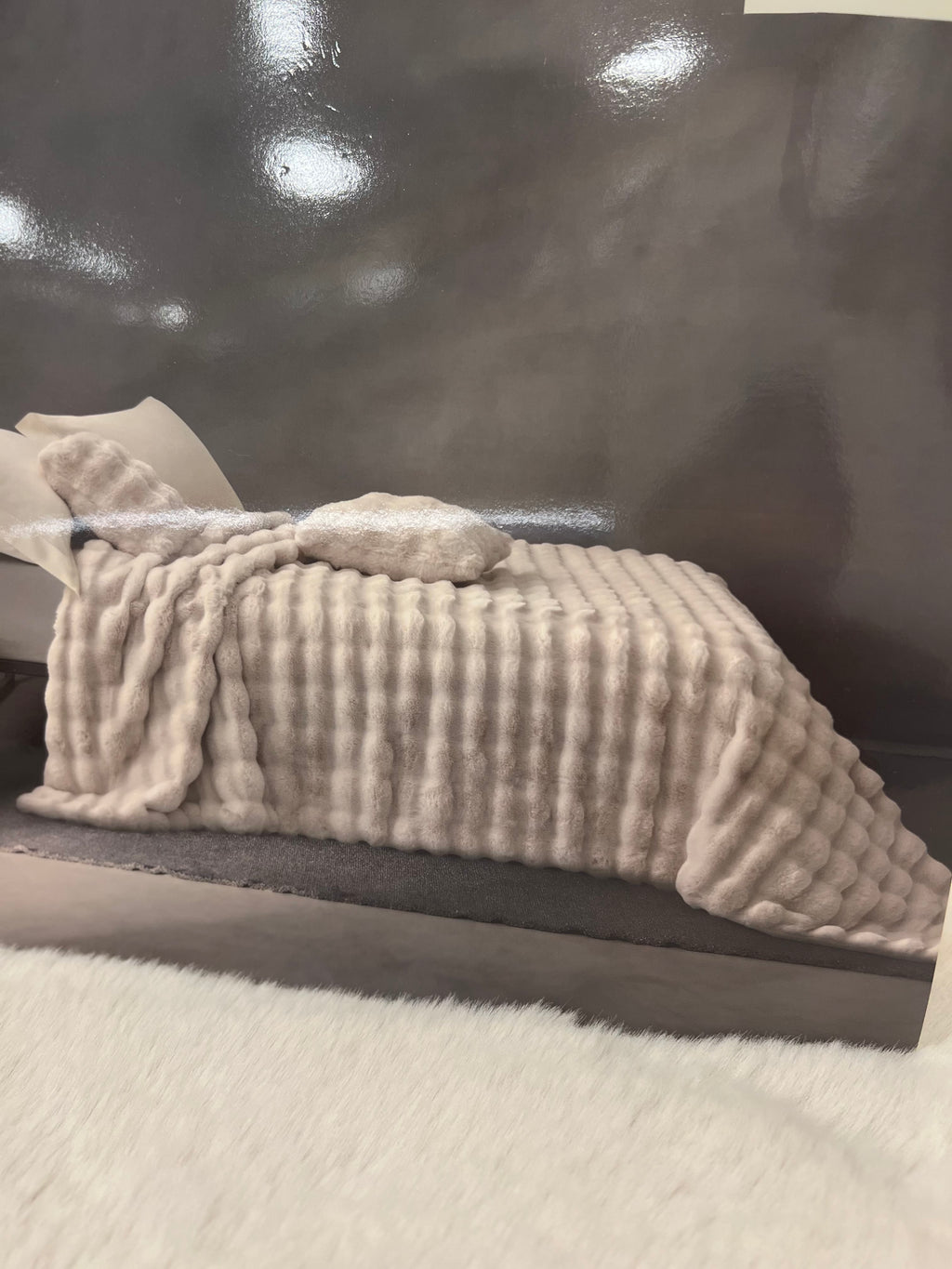 Trapunta matrimoniale in pelliccia