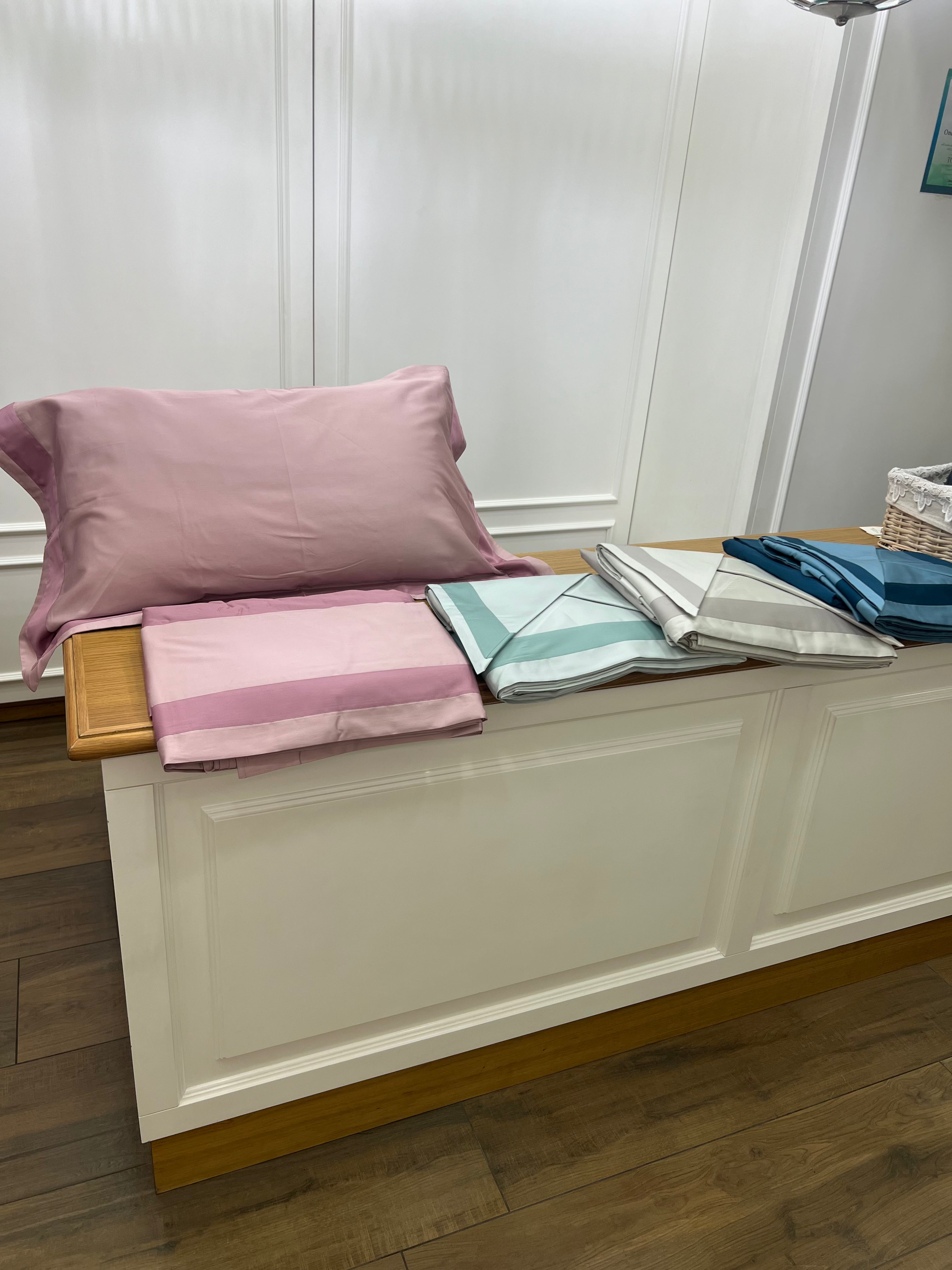 Completo lenzuola in raso di cotone