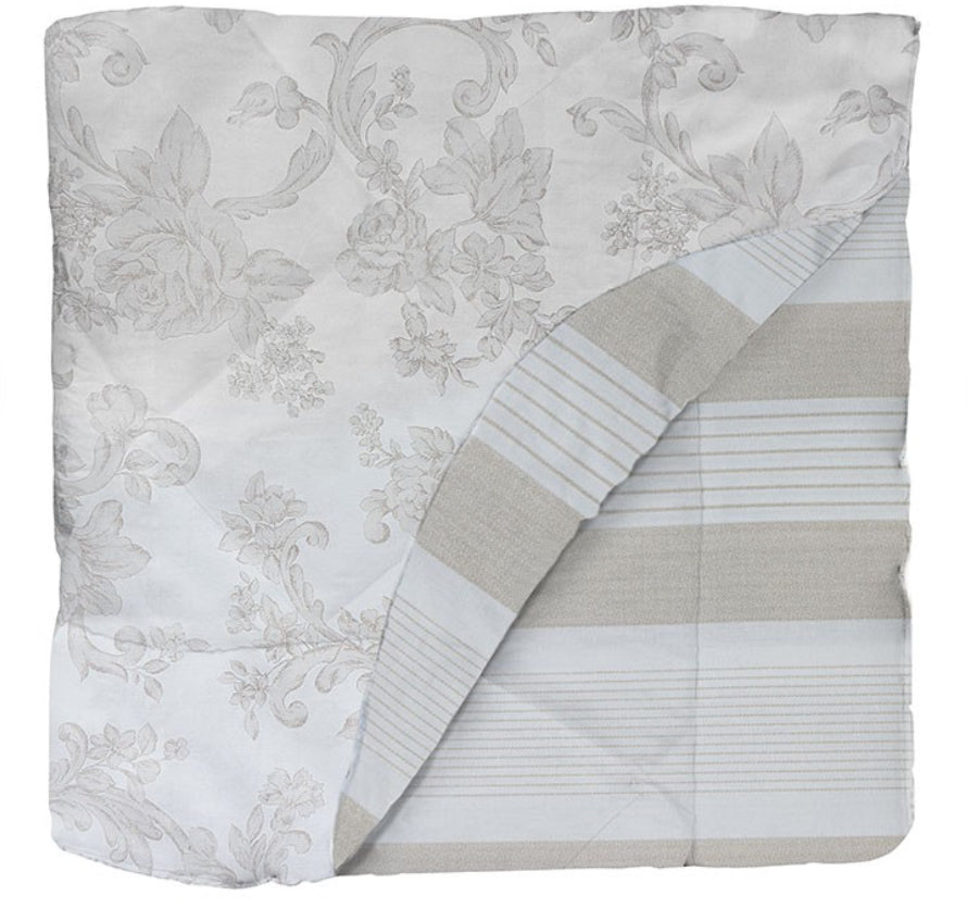 Trapunta in percalle di cotone double-face