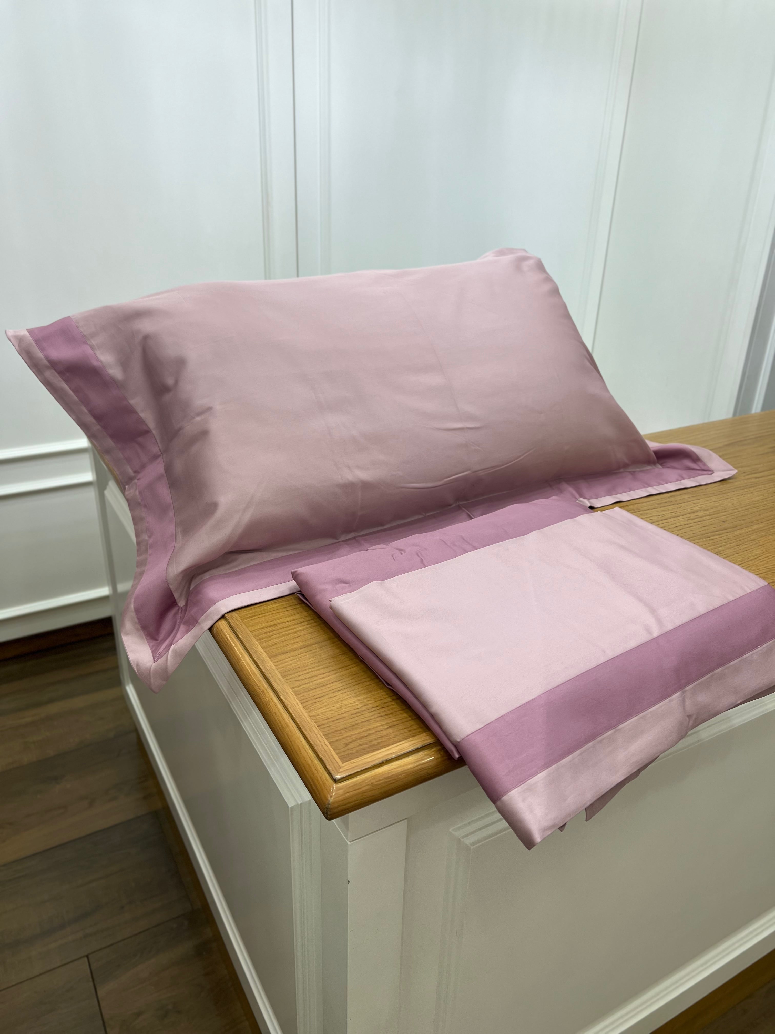 Completo lenzuola in raso di cotone