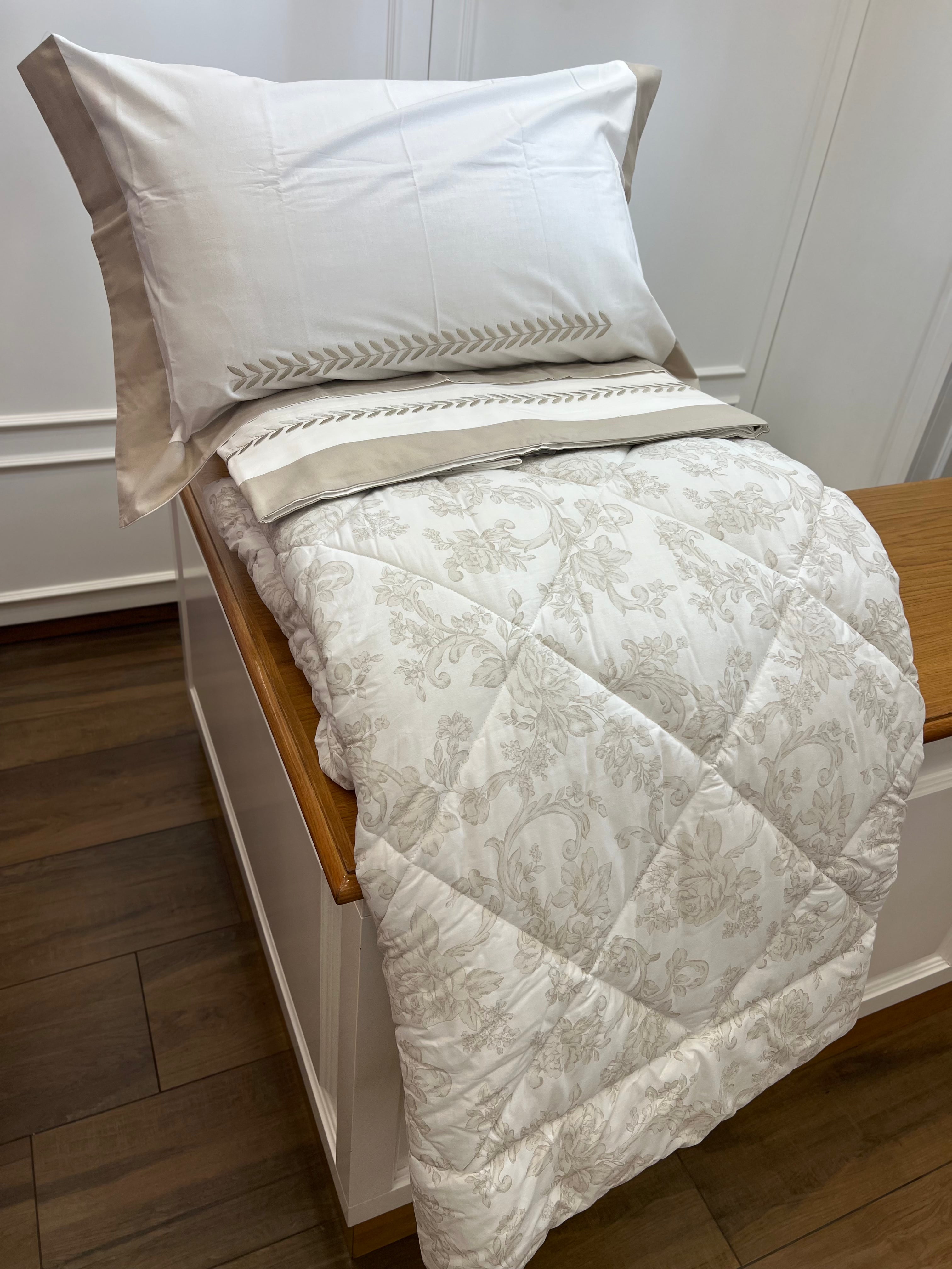 Trapunta in percalle di cotone double-face