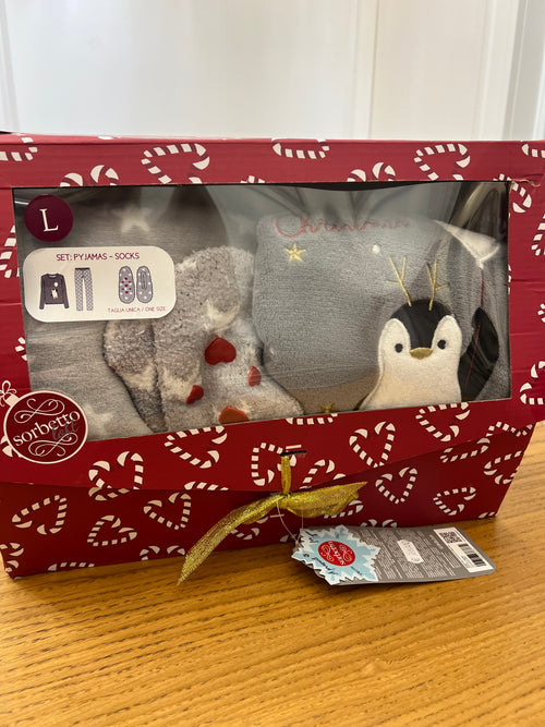 Box regalo pigiama + calzini pinguino