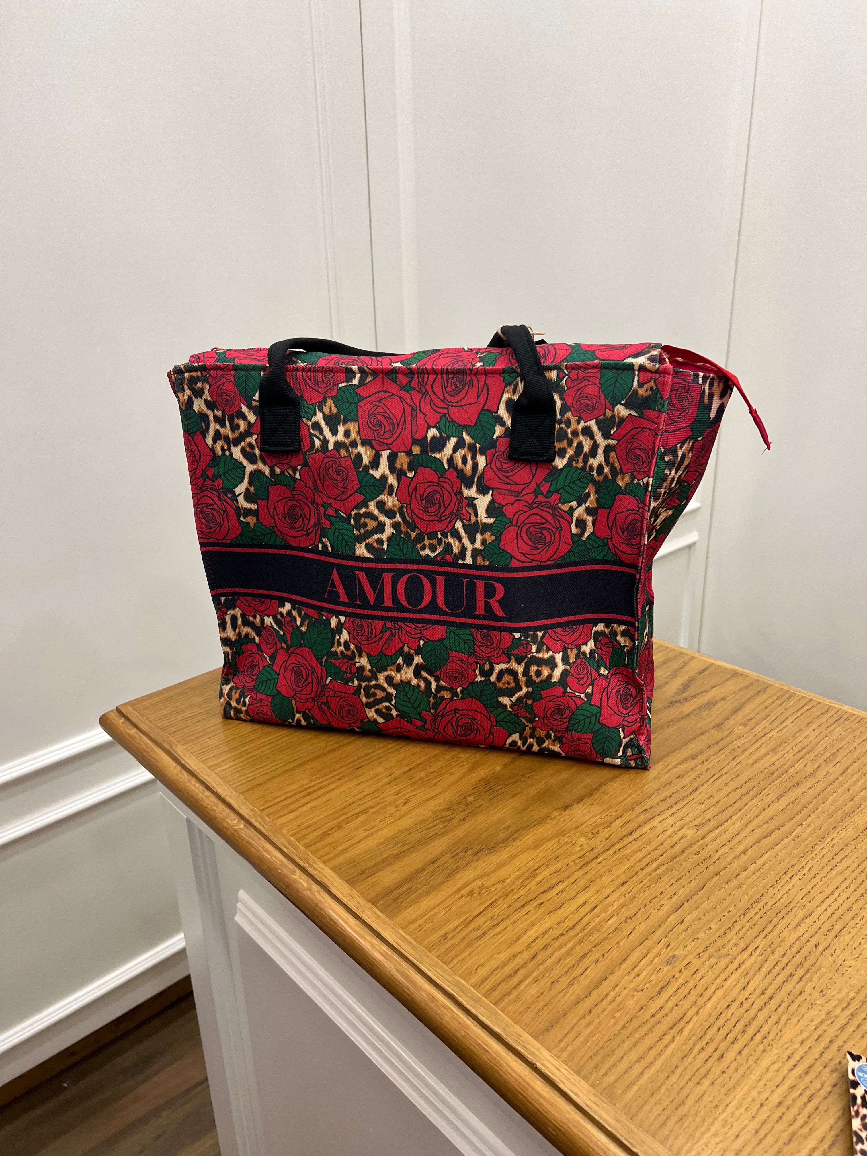 Borsa mare rose/animalier