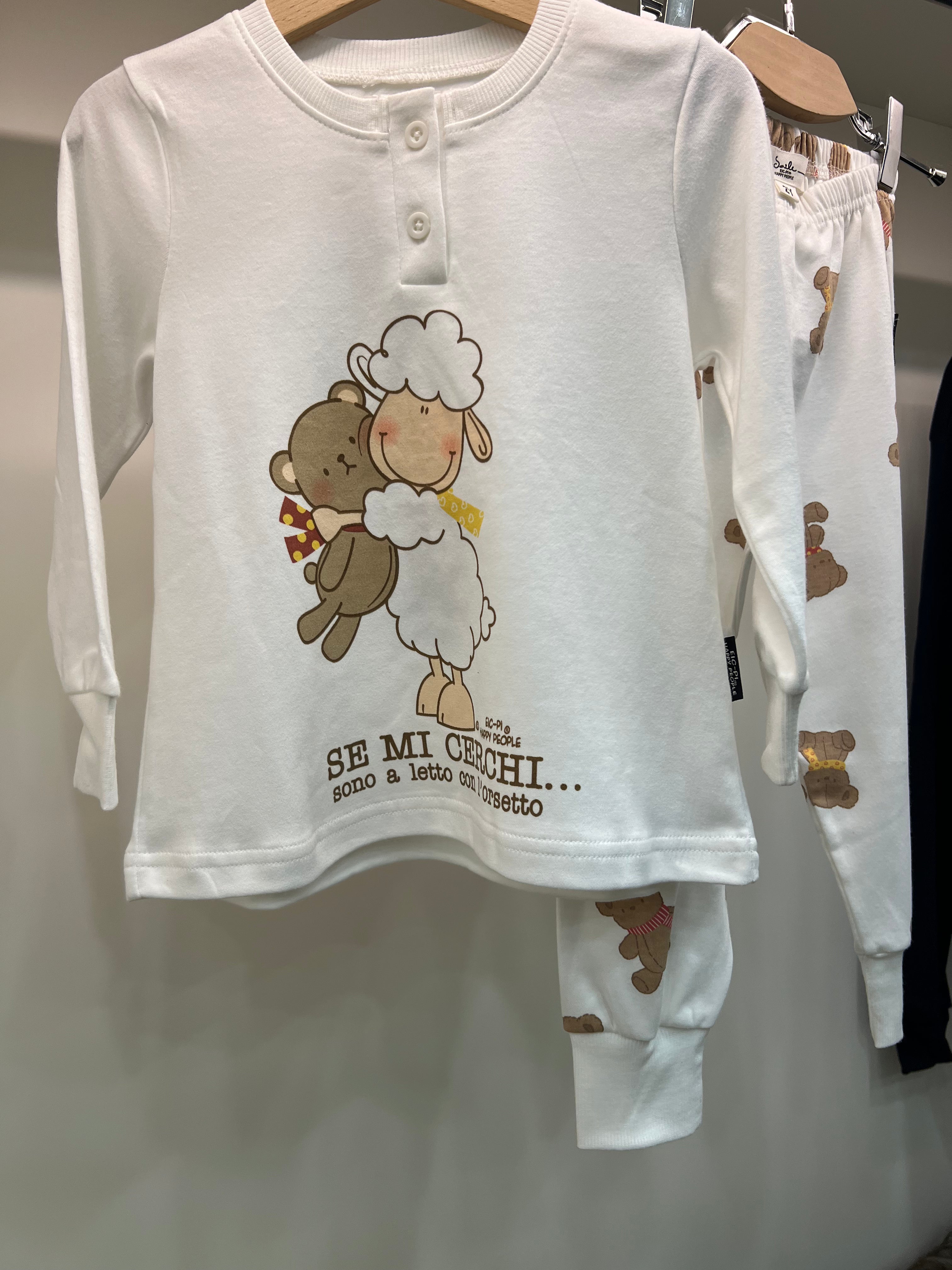 Pigiama bimba happy orso